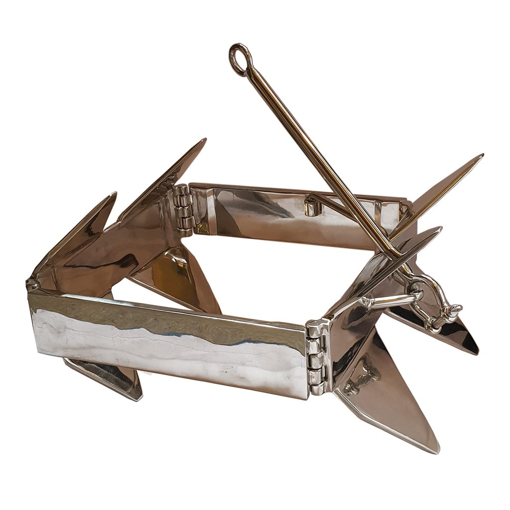 12.25kg Polished Stainless Steel Slide Anchor Box Anchor Suits Boats 712 Meters Slide Anchor